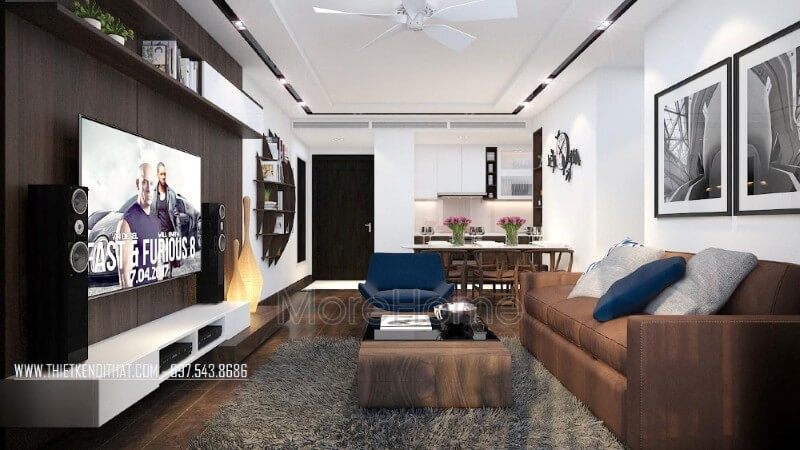 Mẫu sofa văng hiện đại cùng tone màu mang đến sự đồng nhất cho cả không gian, sang trọng mà vẫn thoải mái