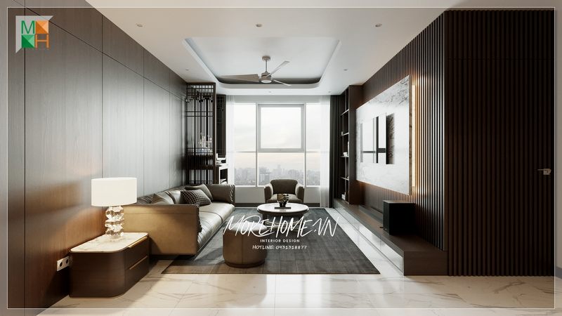 Sofa băng bọc da hiện đại cung cấp sự thoải mái cho khách đến thăm, cũng như là nơi tụ tập của gia đình để cùng nhau chia sẻ những khoảnh khắc vui vẻ.